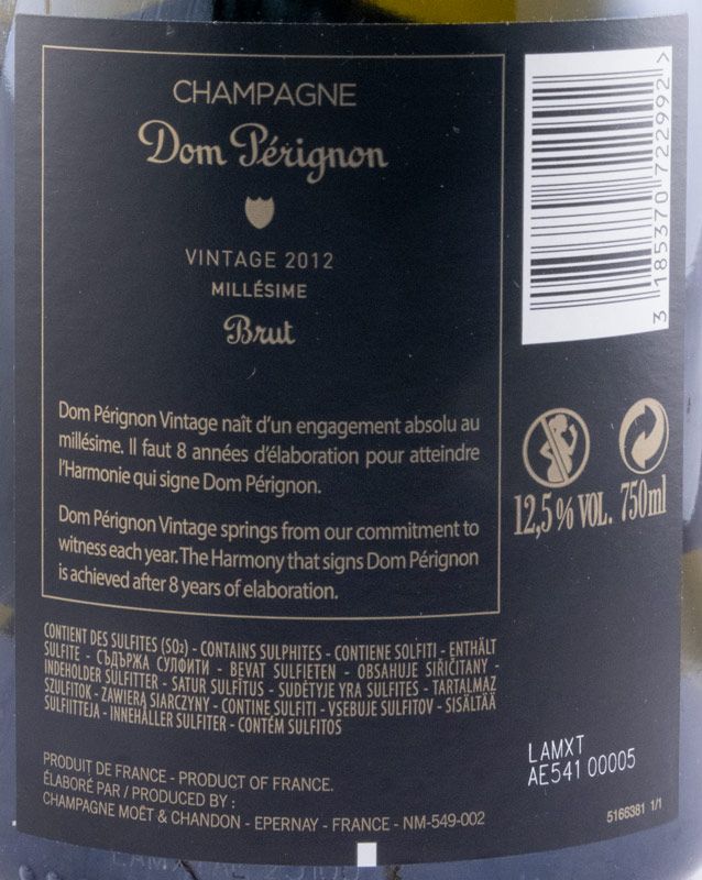 2012 Champagne Dom Pérignon Vintage Luminous Edition Brut