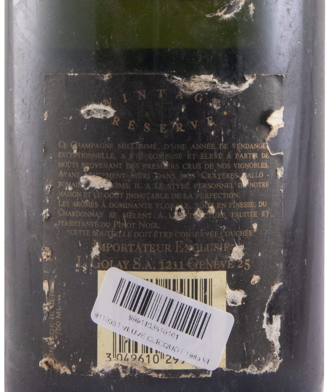 1985 Champagne Veuve Clicquot Ponsardin Vintage Bruto