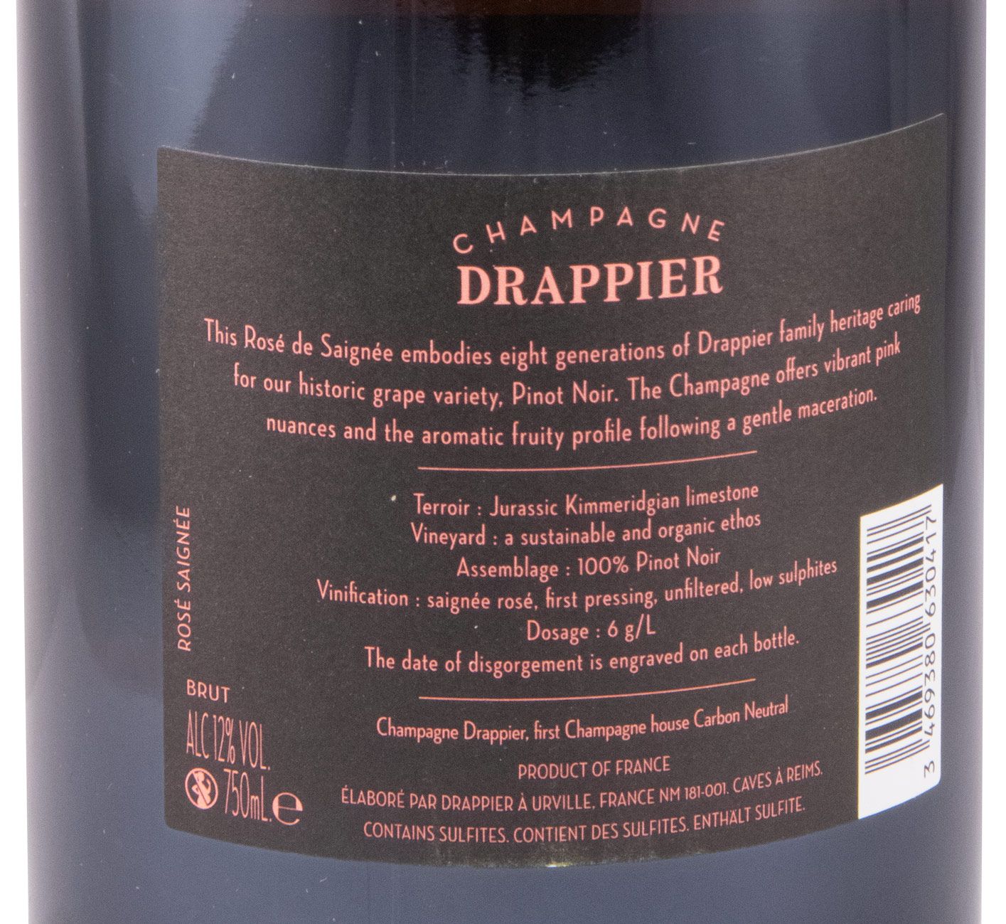 Champagne Drappier Rosé de Saignée Bruto rosé