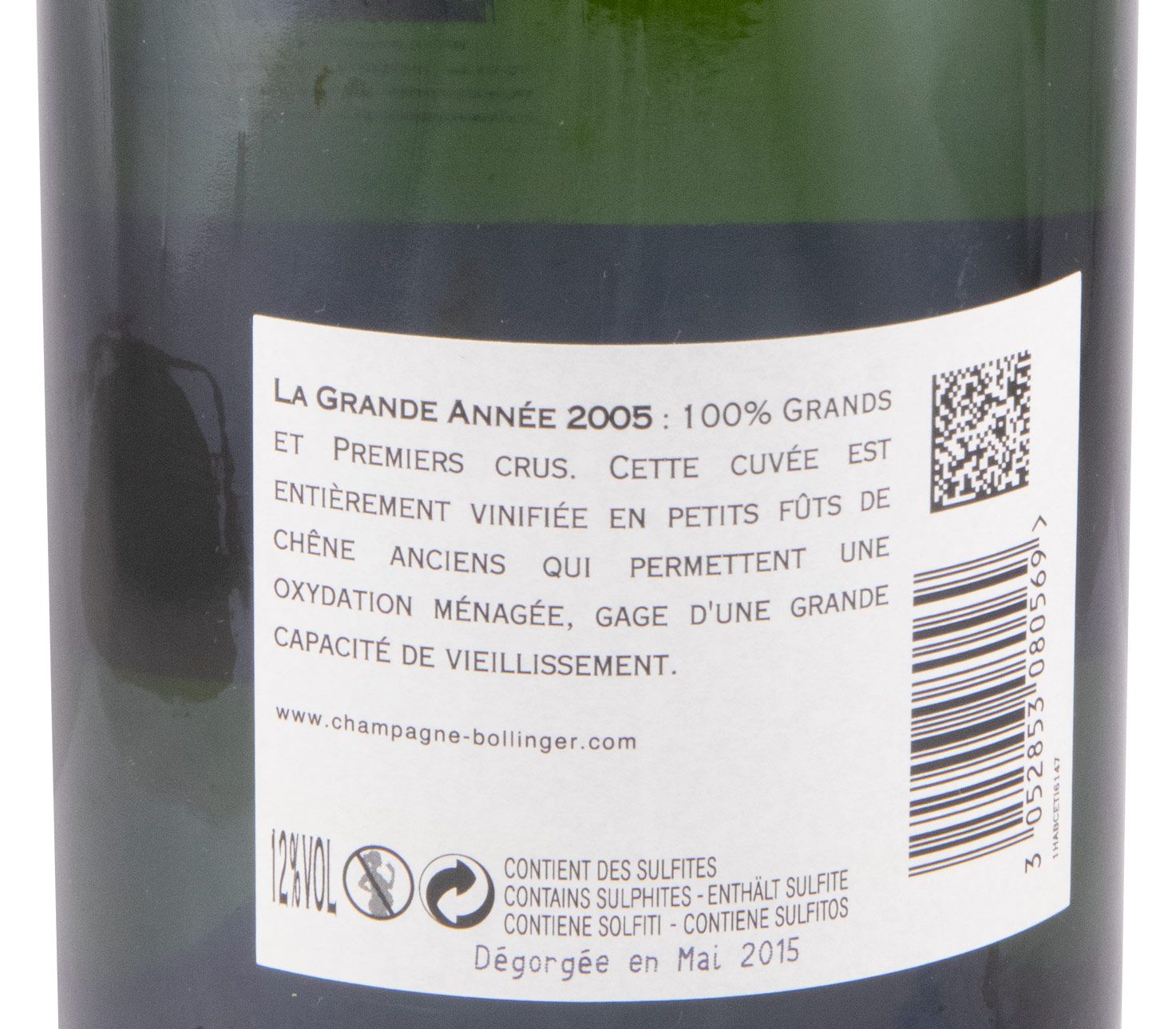 2005 Champagne Bollinger La Grande Année Brut