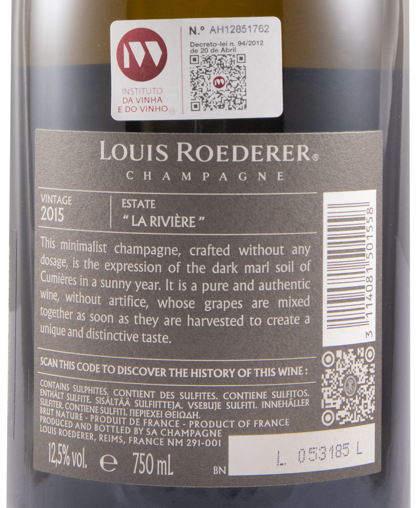 2015 Champagne Louis Roederer et Philippe Starck Bruto Natural