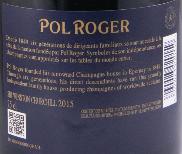 2015 Champagne Pol Roger Sir Winston Churchill Bruto