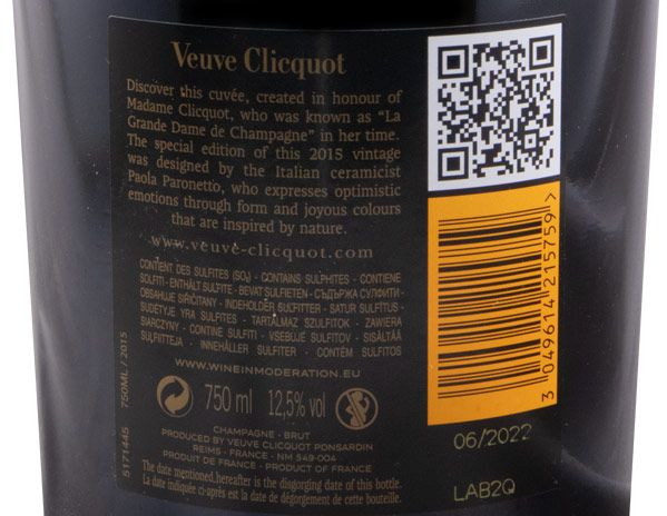 2015 Champagne Veuve Clicquot La Grand Dame Bruto