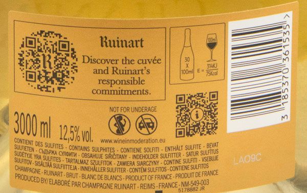 Champagne Ruinart Blanc de Blancs Brut 3L