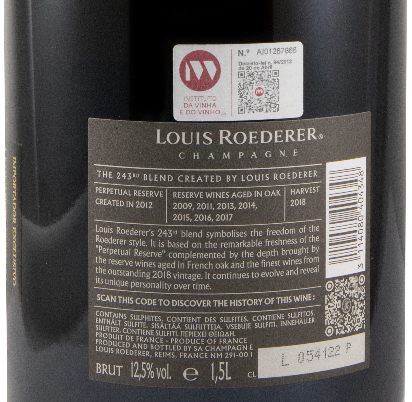 Champagne Louis Roederer Collection 243 Bruto 1,5L