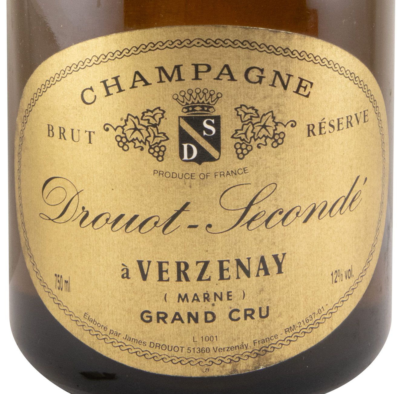 Champagne Drouot-Secondé à Verzenay Réserve Brut