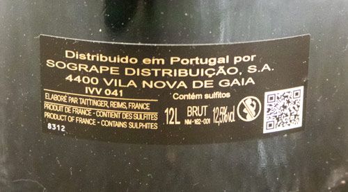 Champagne Taittinger Réserve Bruto 12L