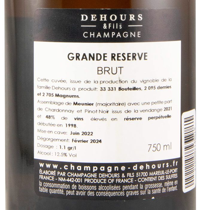 Champagne Dehours et Fils Grande Réserve Bruto