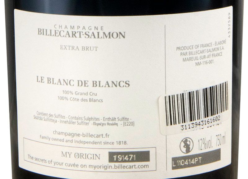 Champagne Billecart-Salmon Le Blanc de Blancs Grand Cru Extra Bruto