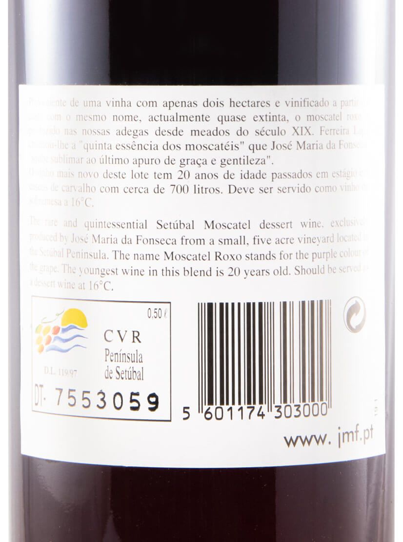 Moscatel Roxo de Setúbal José Maria da Fonseca 20 Anos 50cl