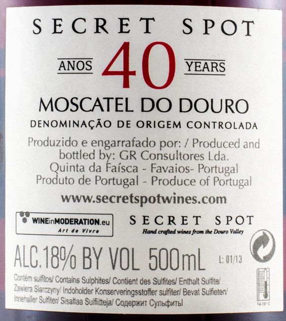 Moscatel do Douro Secret Spot 40 years 50cl