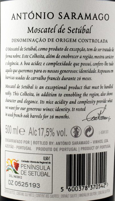 2013 Moscatel de Setúbal António Saramago