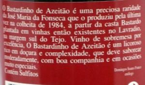 Bastardinho de Azeitão José Maria da Fonseca 30 anos 50cl