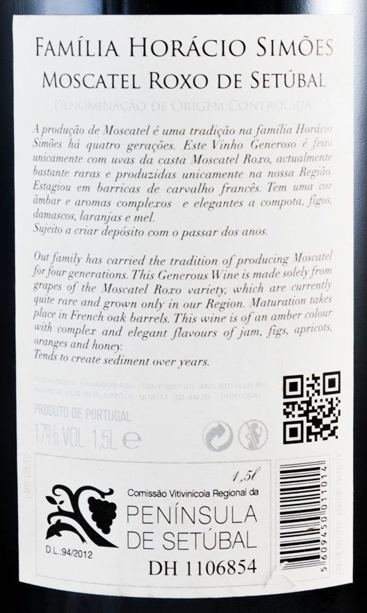2009 Moscatel Roxo de Setúbal Horácio Simões 1,5L