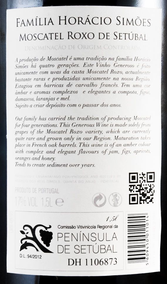 2010 Moscatel Roxo de Setúbal Horácio Simões 1,5L