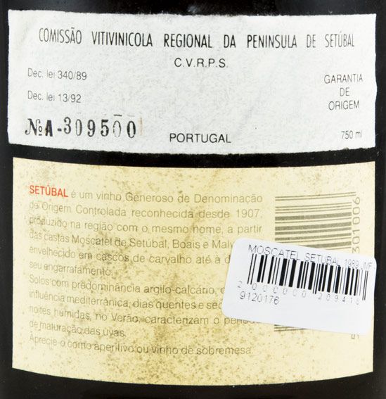1989 Moscatel de Setúbal José Maria da Fonseca (former label)