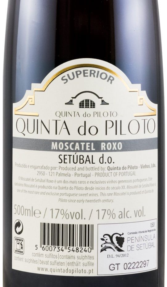 2012 Moscatel Roxo de Setúbal Quinta do Piloto Superior 50cl