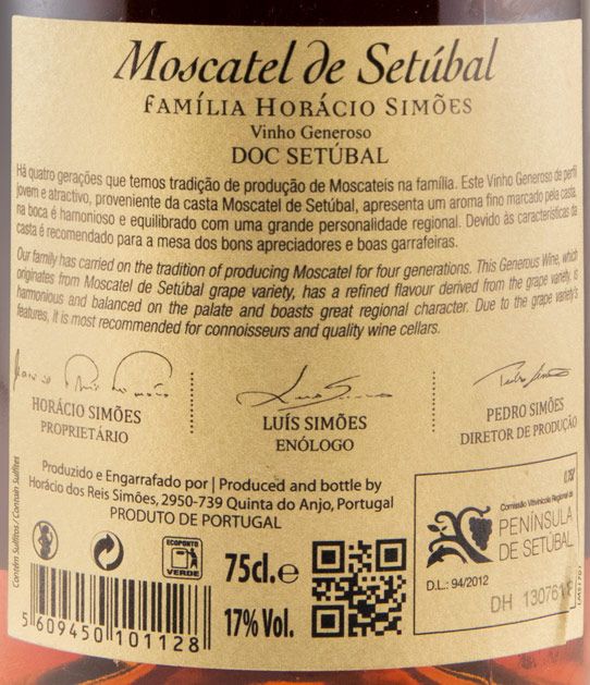 2017 Moscatel de Setúbal Horácio Simões