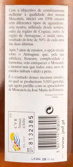 2001 Moscatel de Setúbal Domingos Soares Franco Armagnac Colecção Privada
