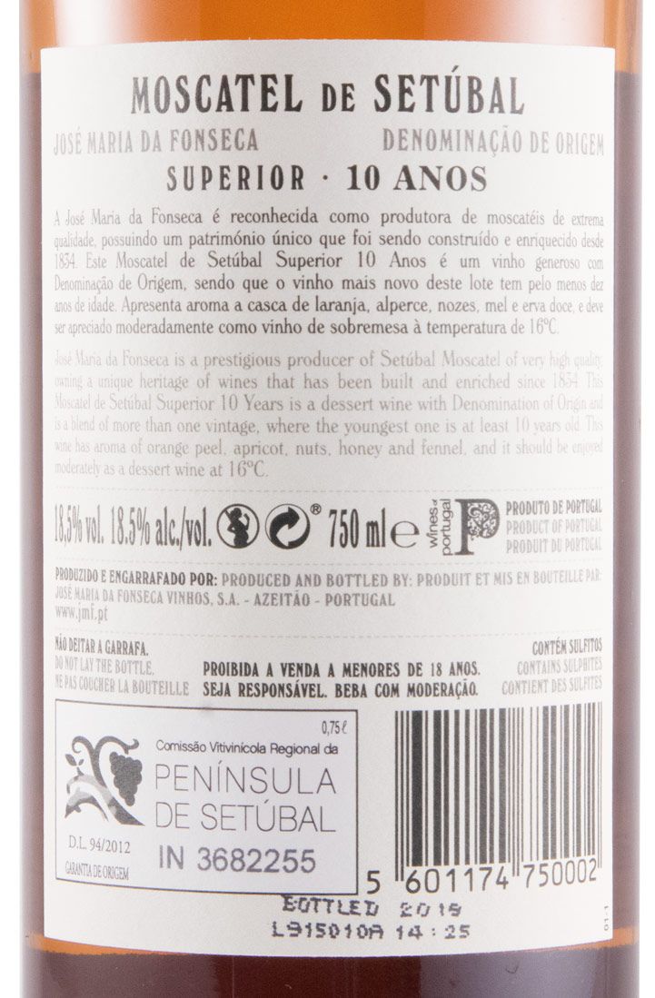 Moscatel de Setúbal José Maria da Fonseca Superior 10 years
