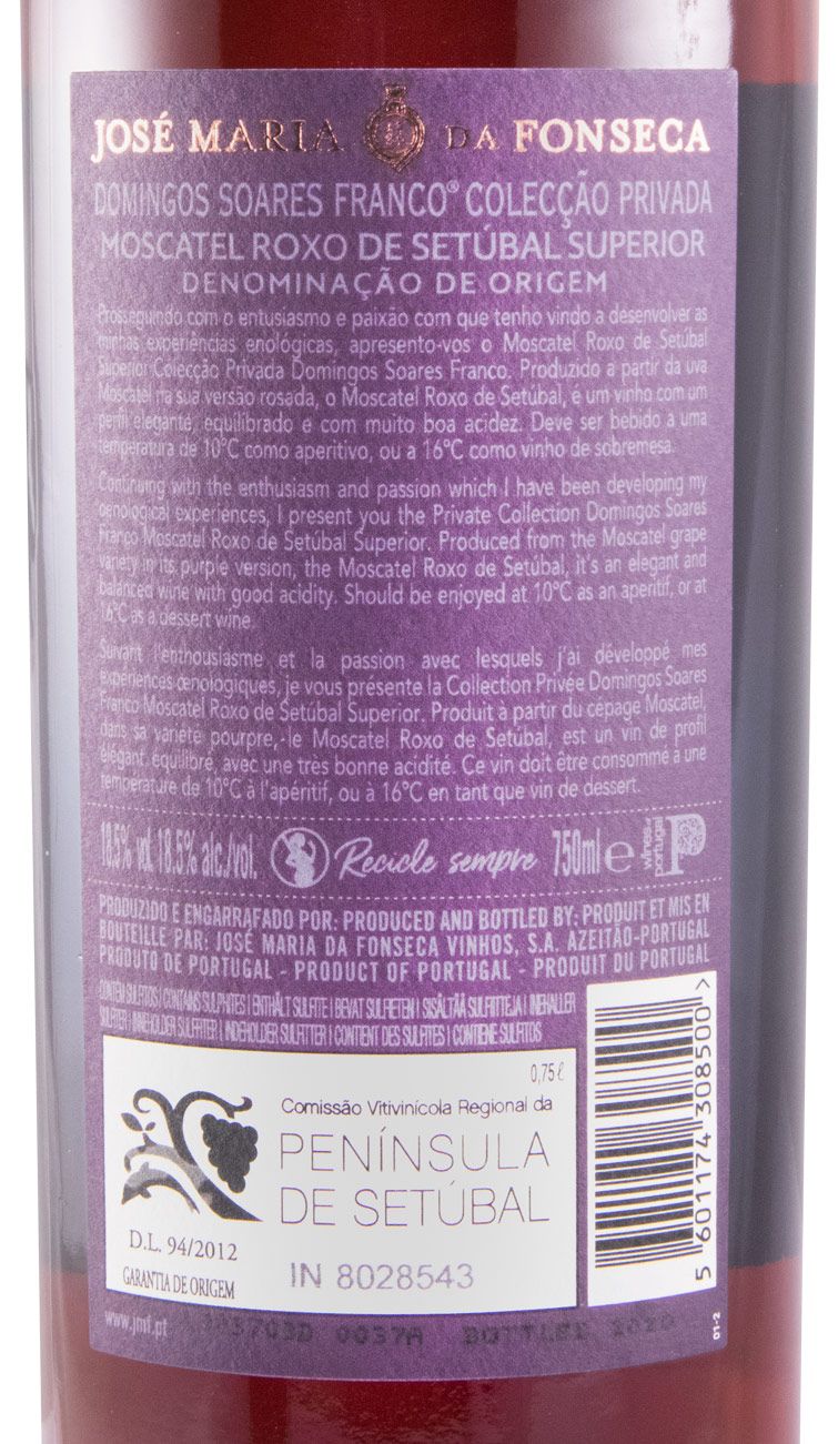 1995 Moscatel Roxo de Setúbal José Maria da Fonseca DSF Colecção Privada Edição Limitada