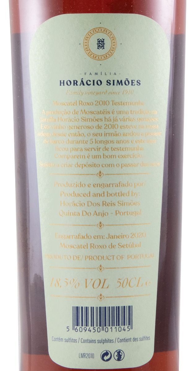 2010 Moscatel Roxo de Setúbal Horácio Simões Testemunha 50cl