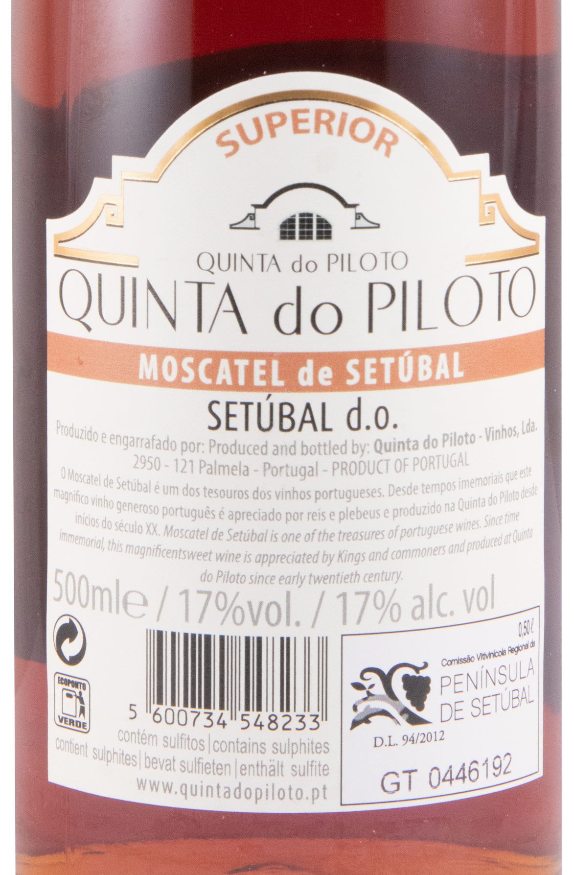 2016 Moscatel de Setúbal Quinta do Piloto Superior 50cl