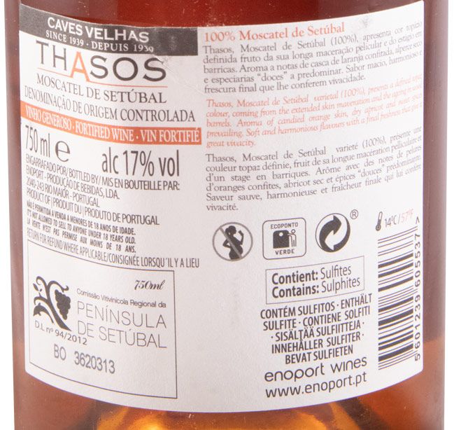 Moscatel de Setúbal Caves Velhas Thasos