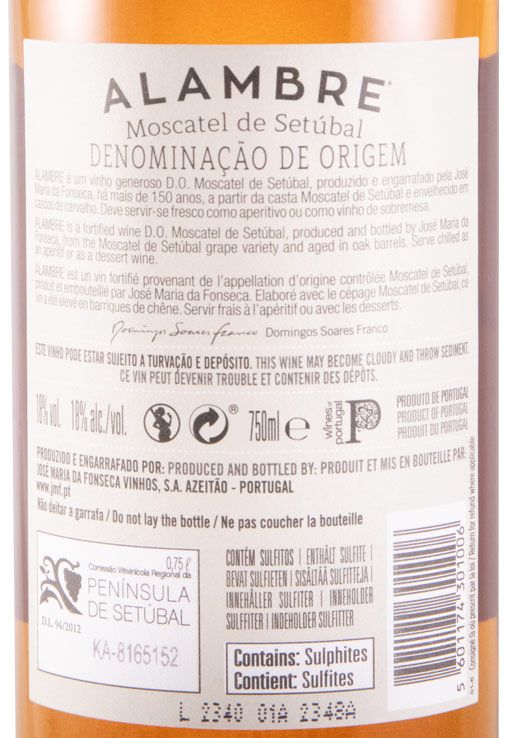 2019 Moscatel de Setúbal José Maria da Fonseca Alambre