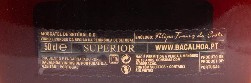 1983 Moscatel de Setúbal Bacalhôa Superior 40 anos 50cl