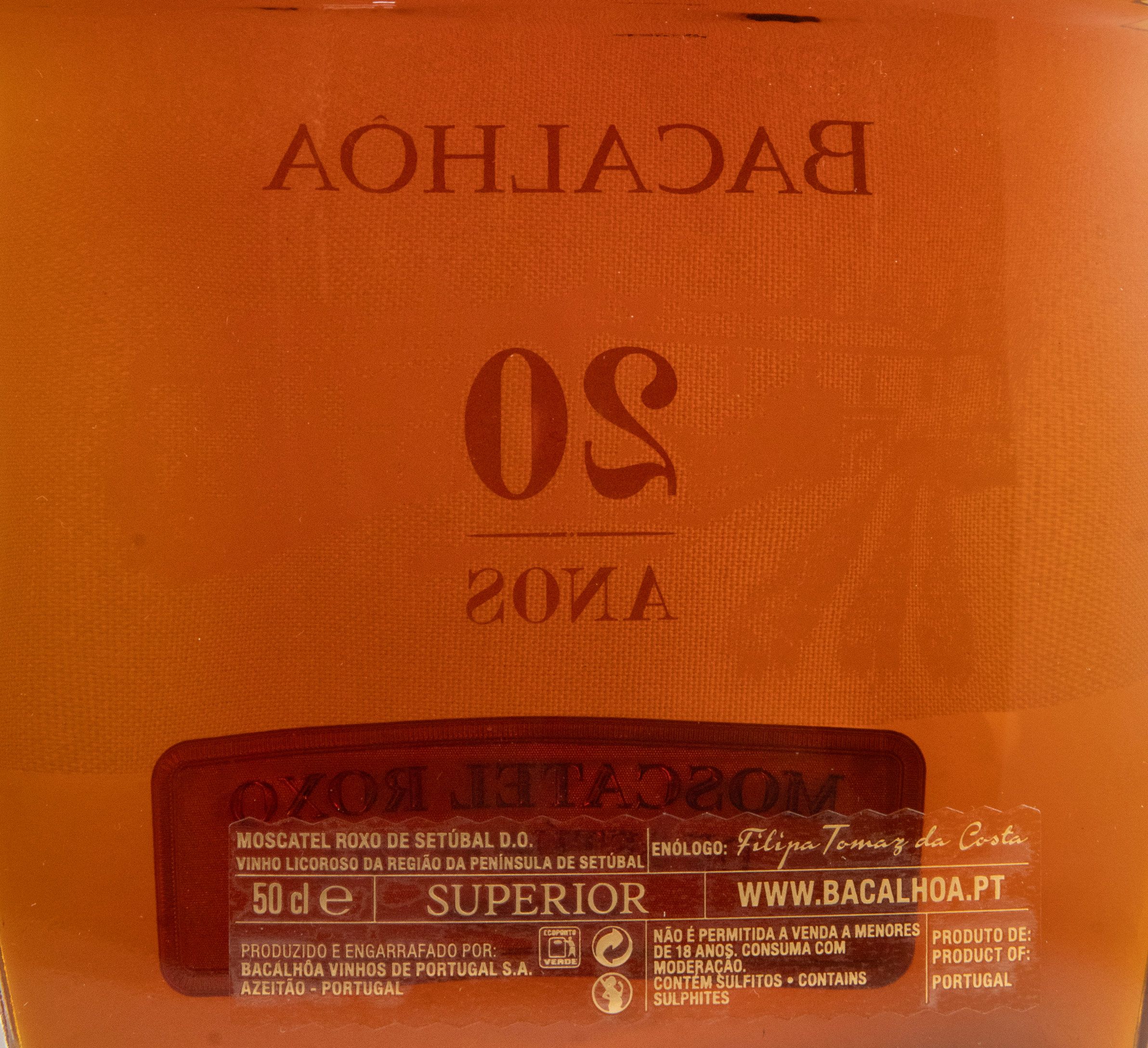 2003 Moscatel Roxo de Setúbal Bacalhôa 20 years Superior 50cl