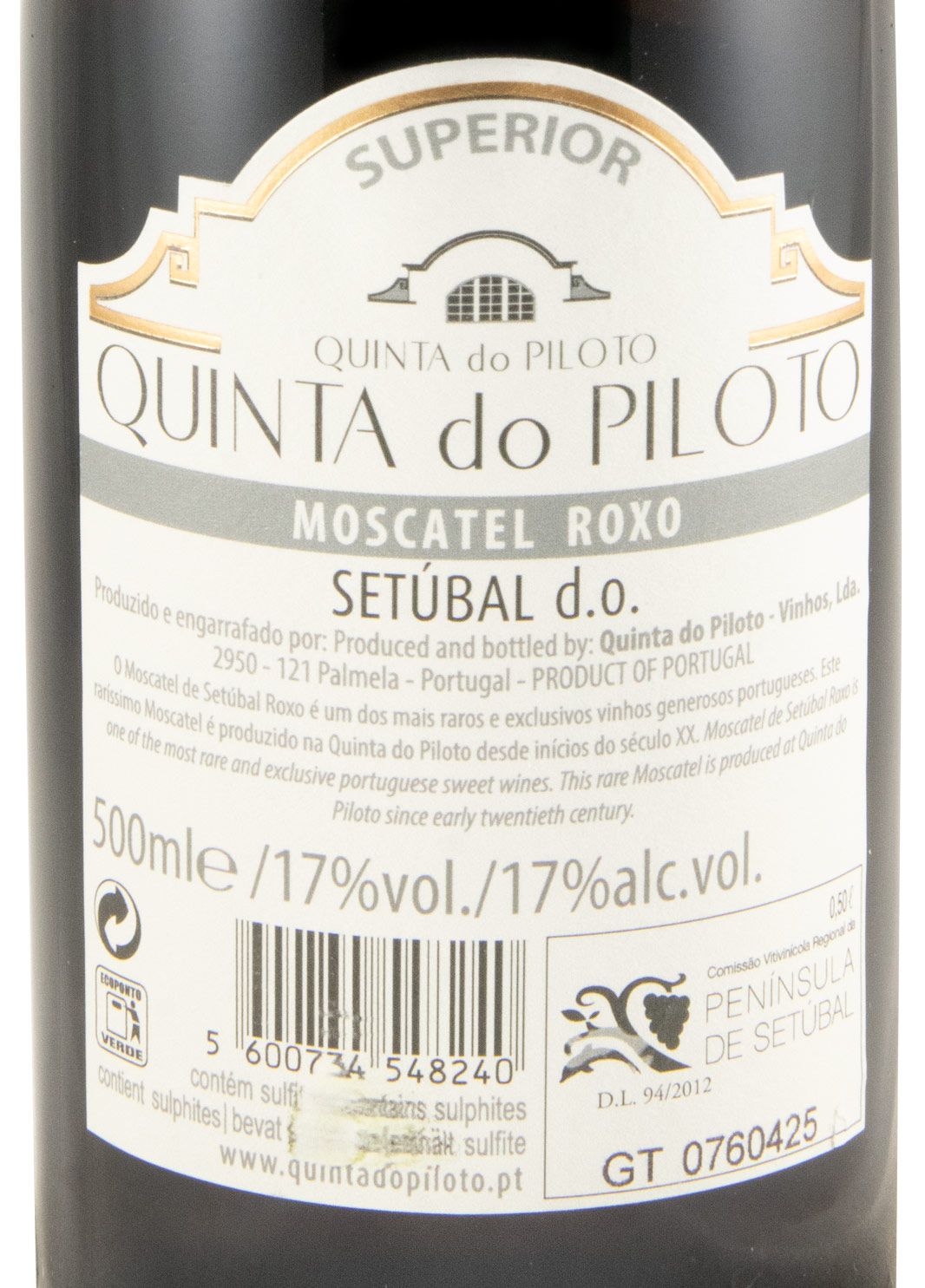 2018 Moscatel Roxo de Setúbal Quinta do Piloto Superior 50cl