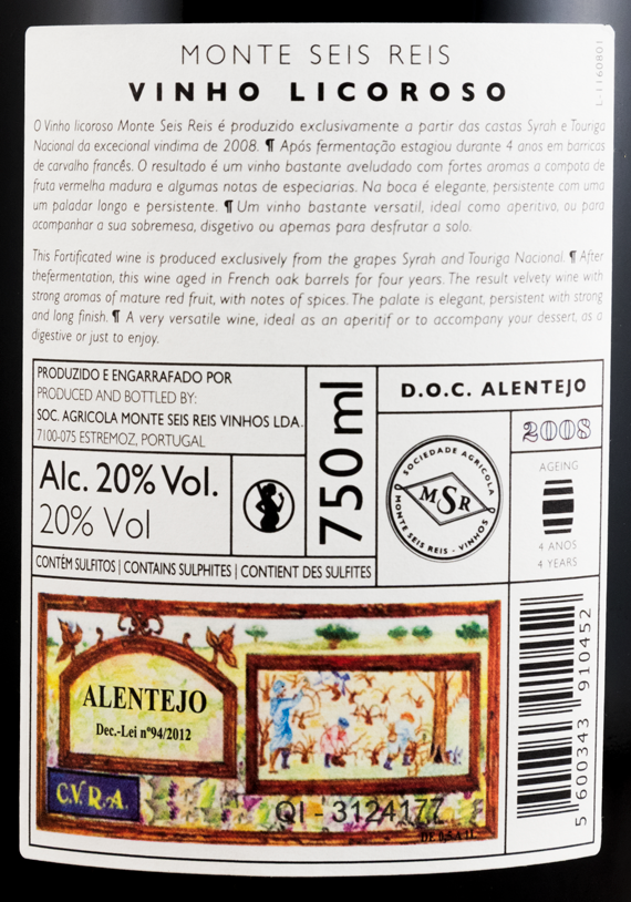 2008 Liqueur Wine Monte Seis Reis