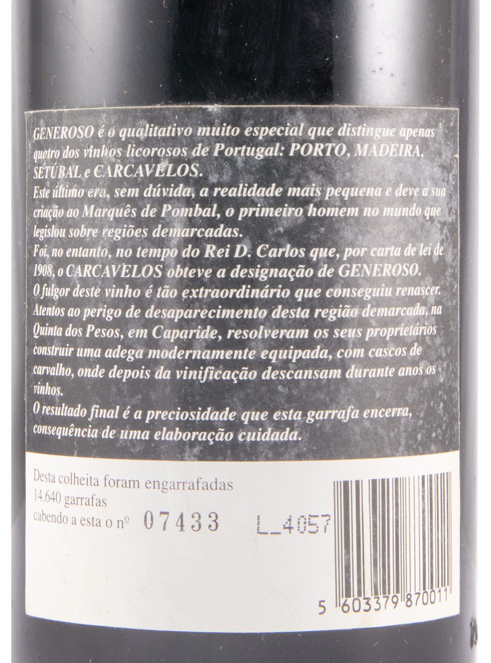 1987 Carcavelos Casa Manoel Boullosa Quinta dos Pesos