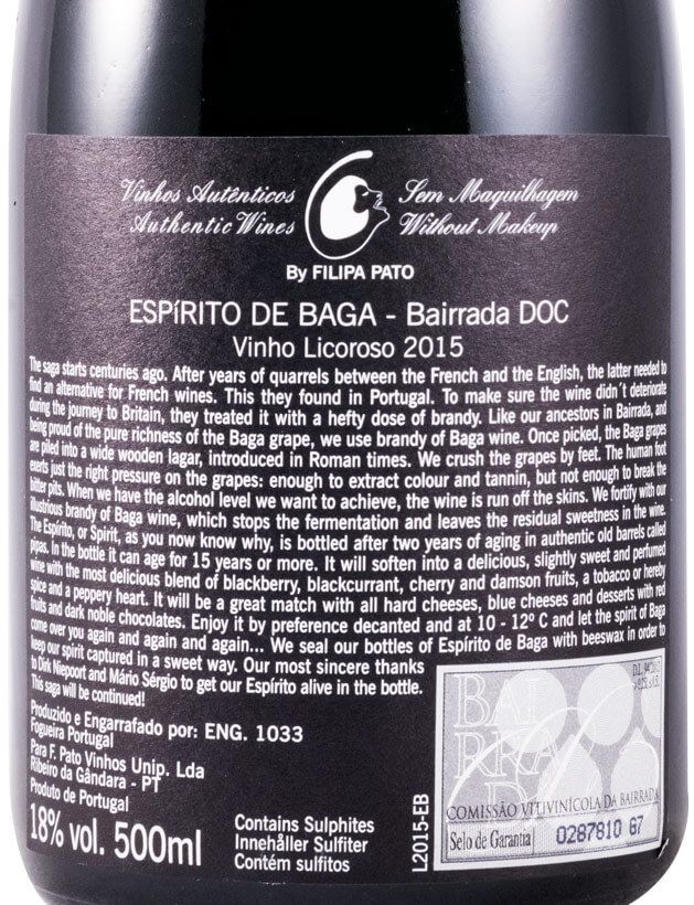 2015 Licoroso Filipa Pato Espírito de Baga Uma Saga 50cl