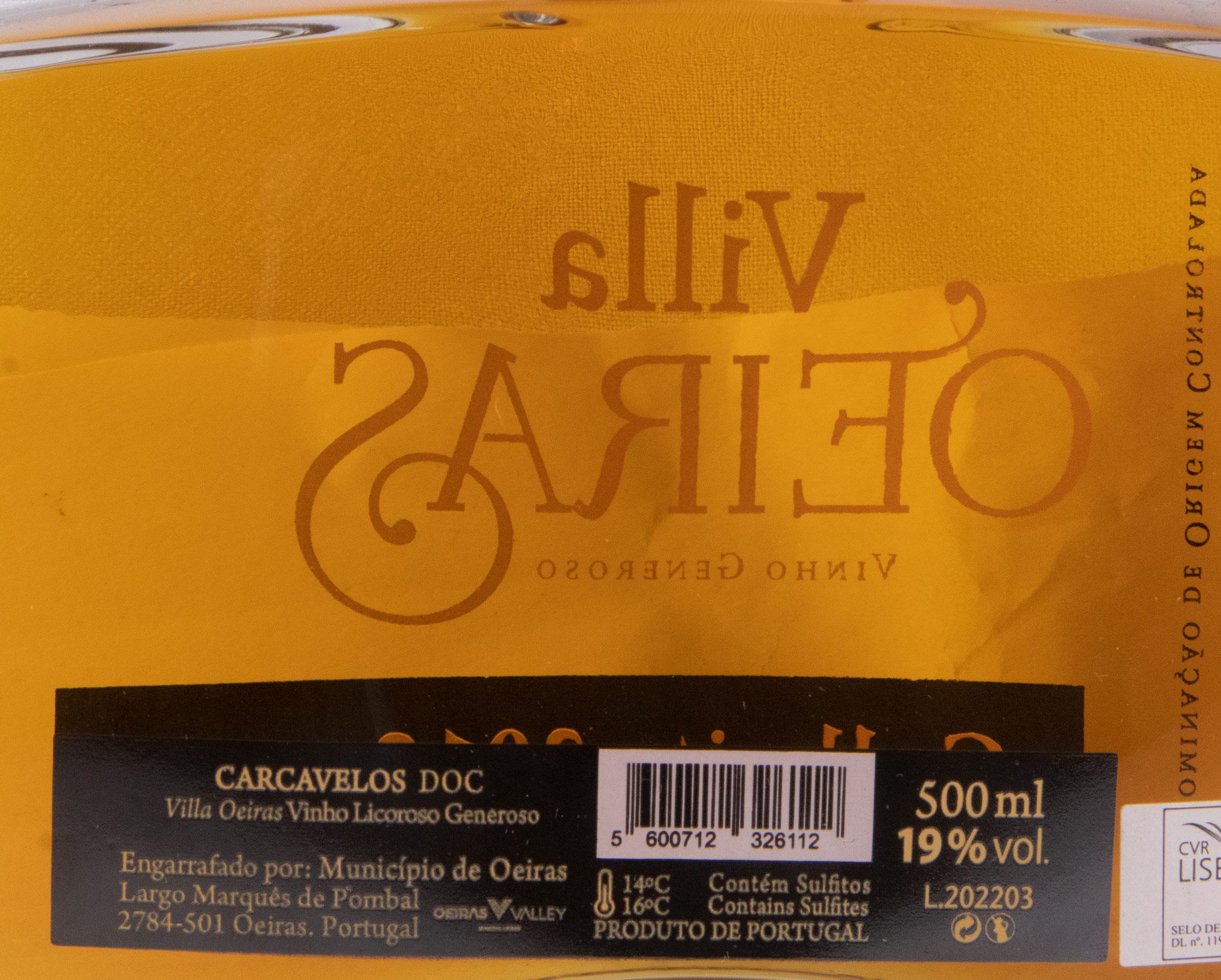 2012 Carcavelos Villa Oeiras Colheita 50cl
