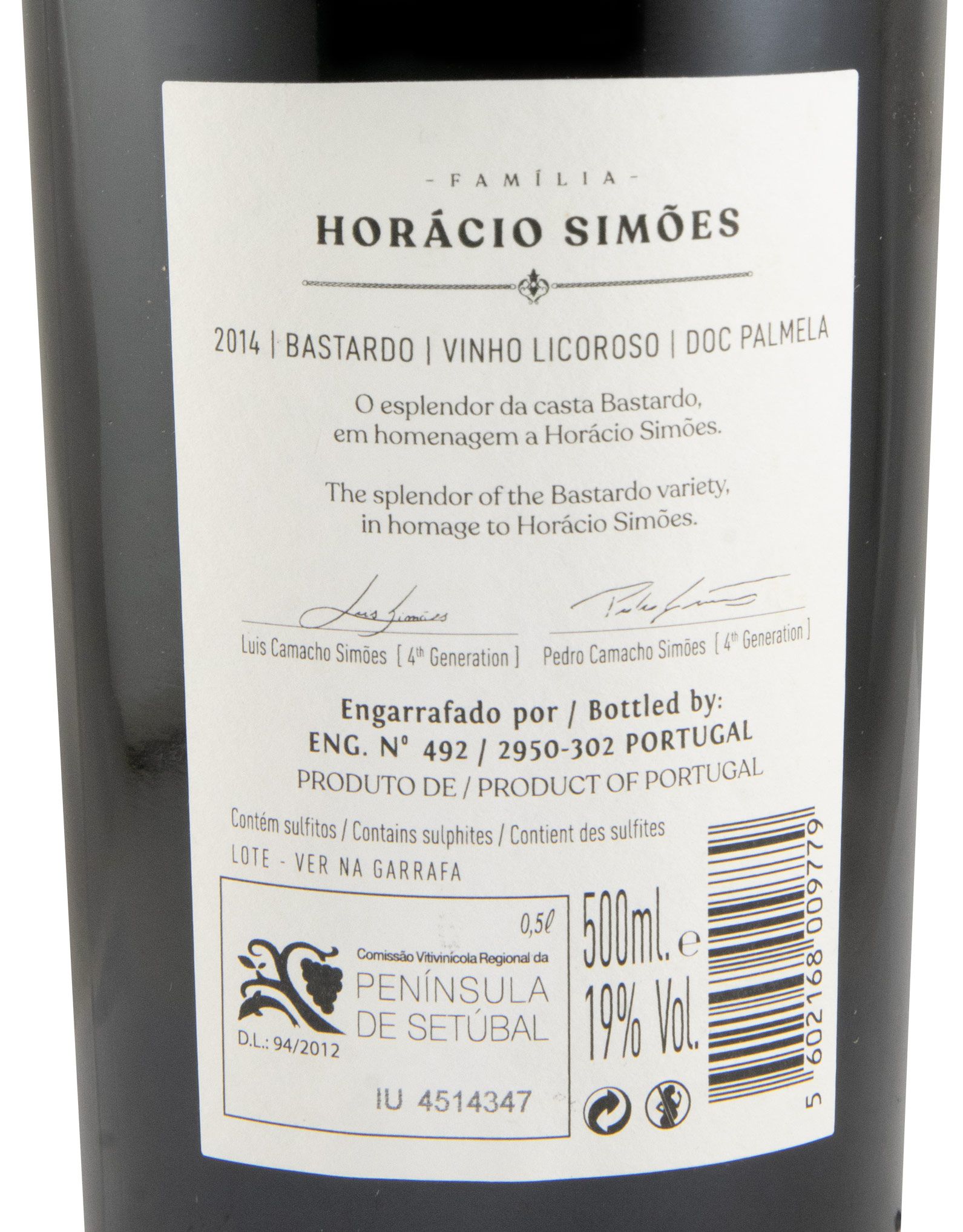 2014 Licoroso Horácio Simões Heritage Bastardo 50cl