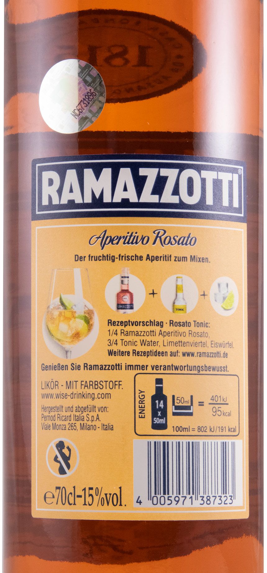 Aperitif Ramazzotti Rosado