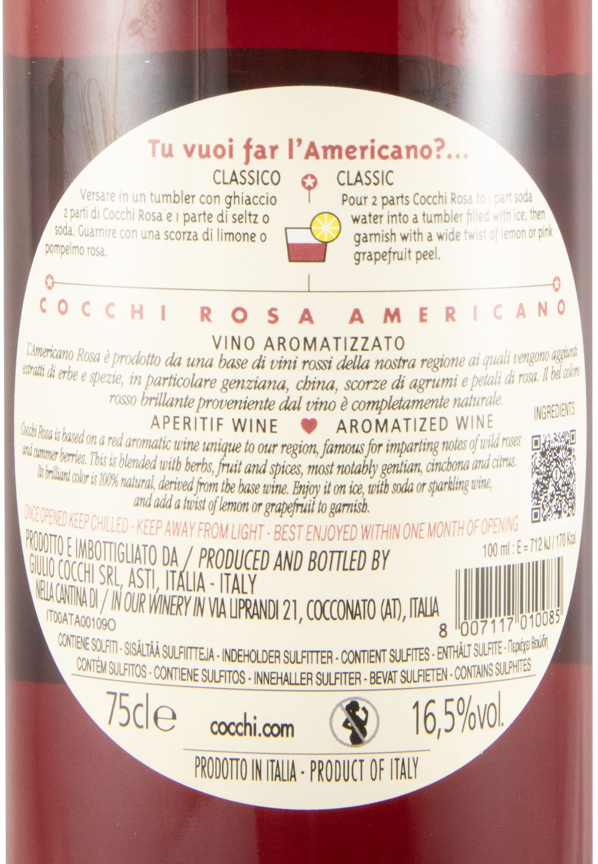 Aperitivo Cocchi Americano Rosa 75cl