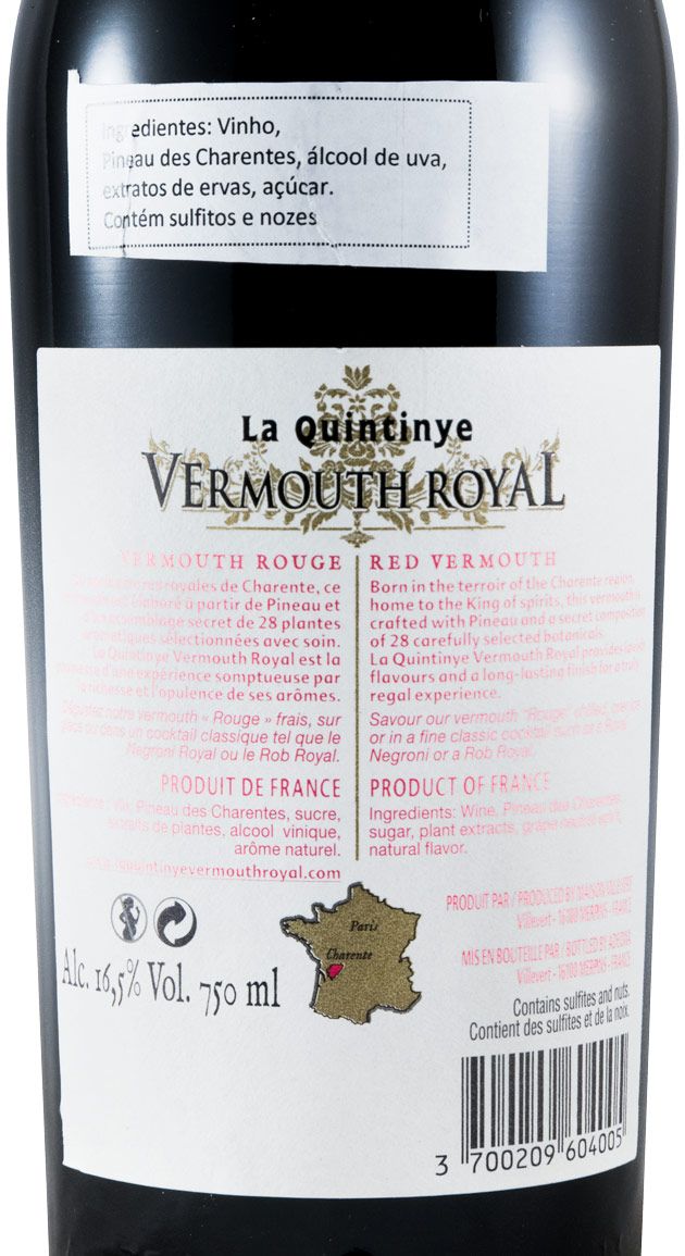 La Quintinye Vermouth Royal Rouge c/Copo