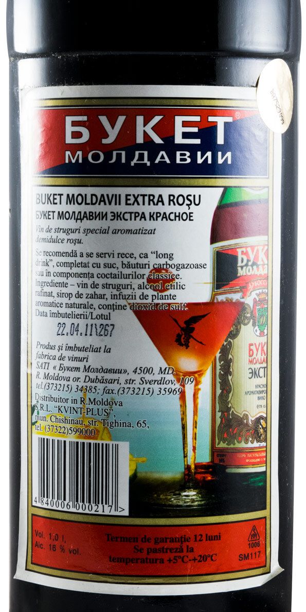 Vermute Buket Moldavii Extra Rosu 1L
