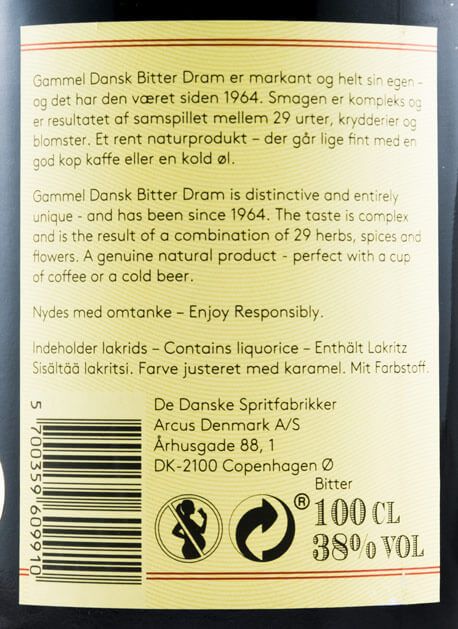 Gammel Dansk Bitter Dram 1L
