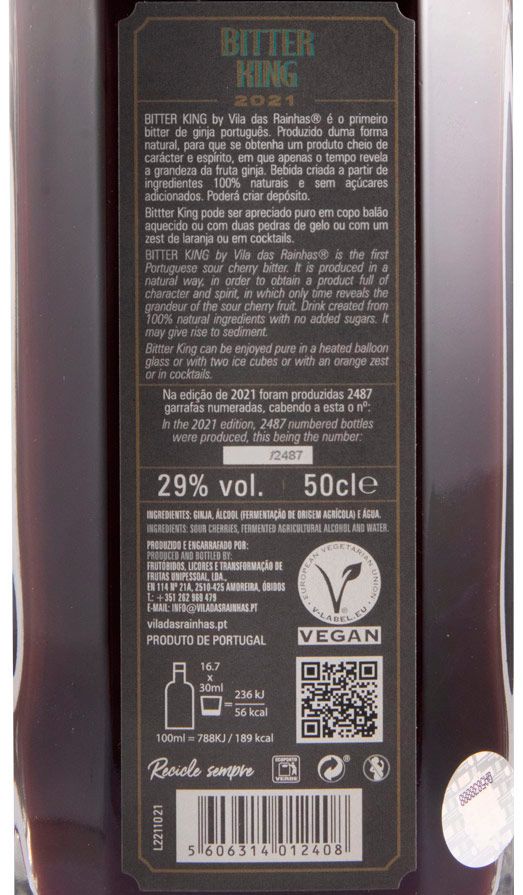 2021 Bitter de Ginja King by Vila das Rainhas 50cl
