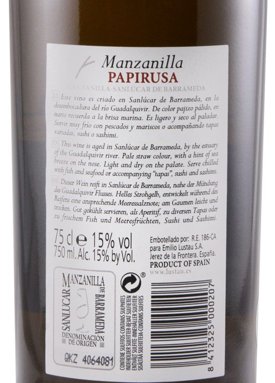 Jerez Lustau Papirusa Manzanilla