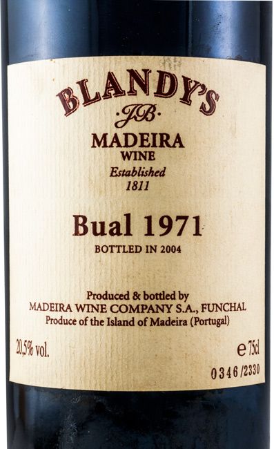 1971 Madeira Blandy's Bual