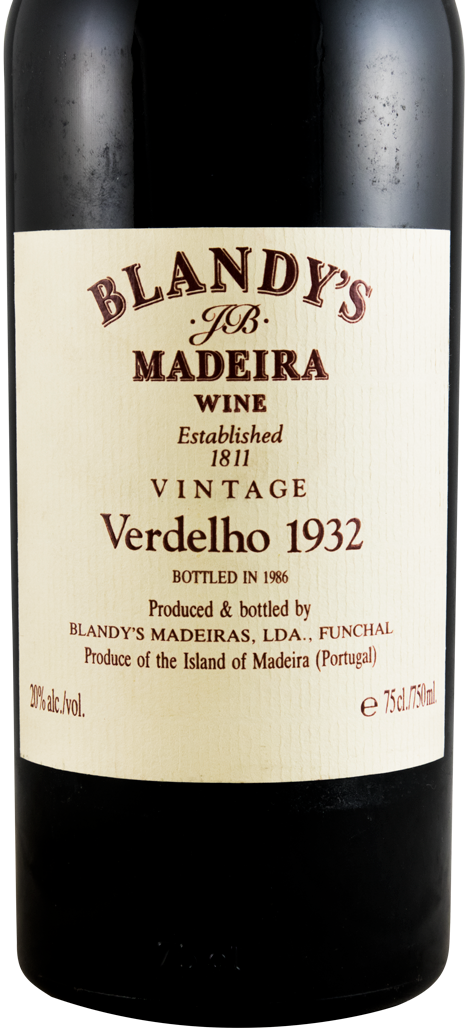 1932 Madeira Blandy's Verdelho