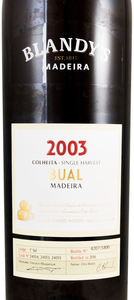 2003 Madeira Blandy's Bual Colheita 50cl
