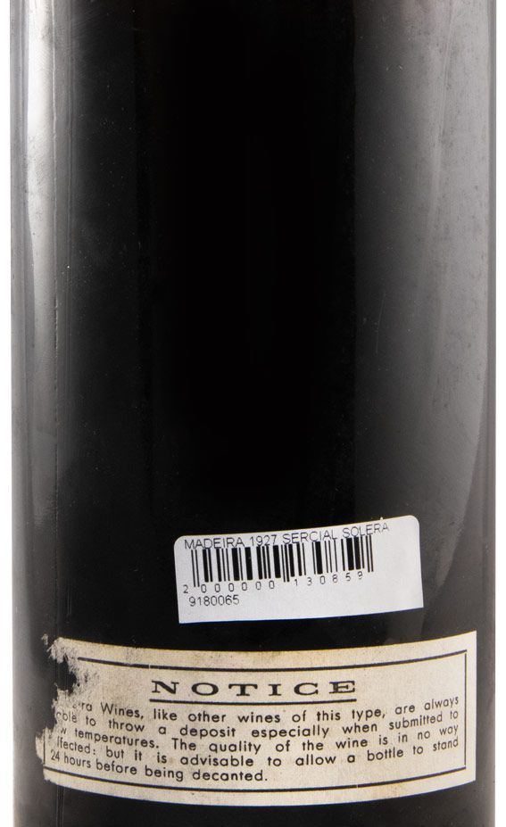 1927 Madeira Veiga França Sercial Solera Reserva