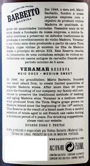 Madeira Barbeito Veramar Boal 5 years