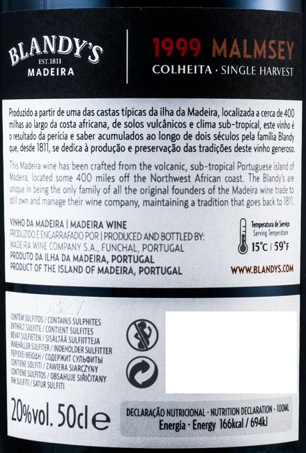 1999 Madeira Blandy's Malmsey Colheita 50cl